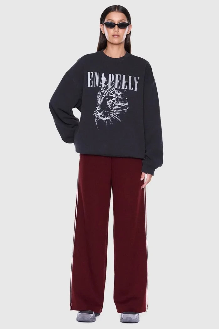 Mila Oversized Sweater | Vintage Black/Cheetah