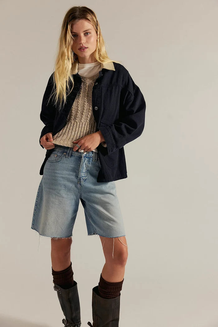 Montana Shorts | Cowgirl Blues Raw Hem