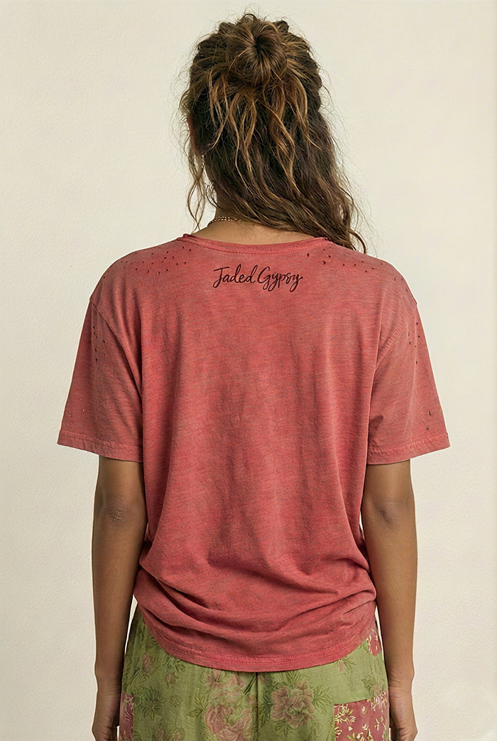 Moon Dance Tee | Solar Burst Wine