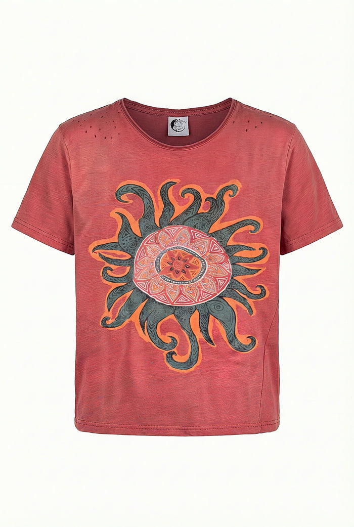 Moon Dance Tee | Solar Burst Wine