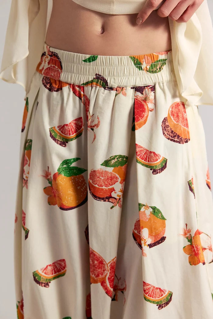 Moonflower Printed Pull-On Balloon Pants | Funky Fruits