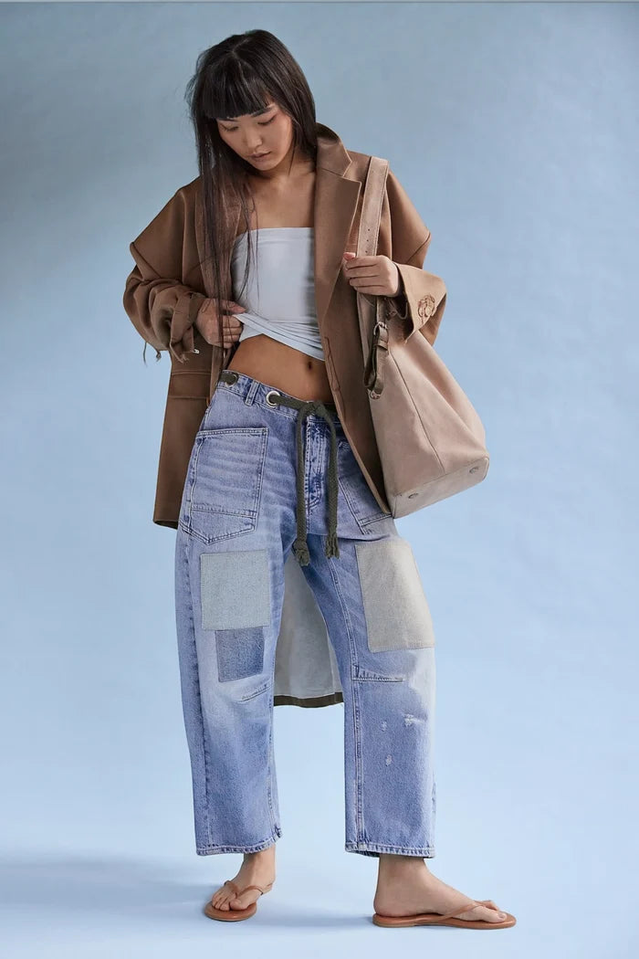 Moxie Pull-On Barrel Jeans | Truest blue