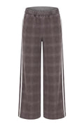 Myla Wide Leg Pant | Burgundy Check