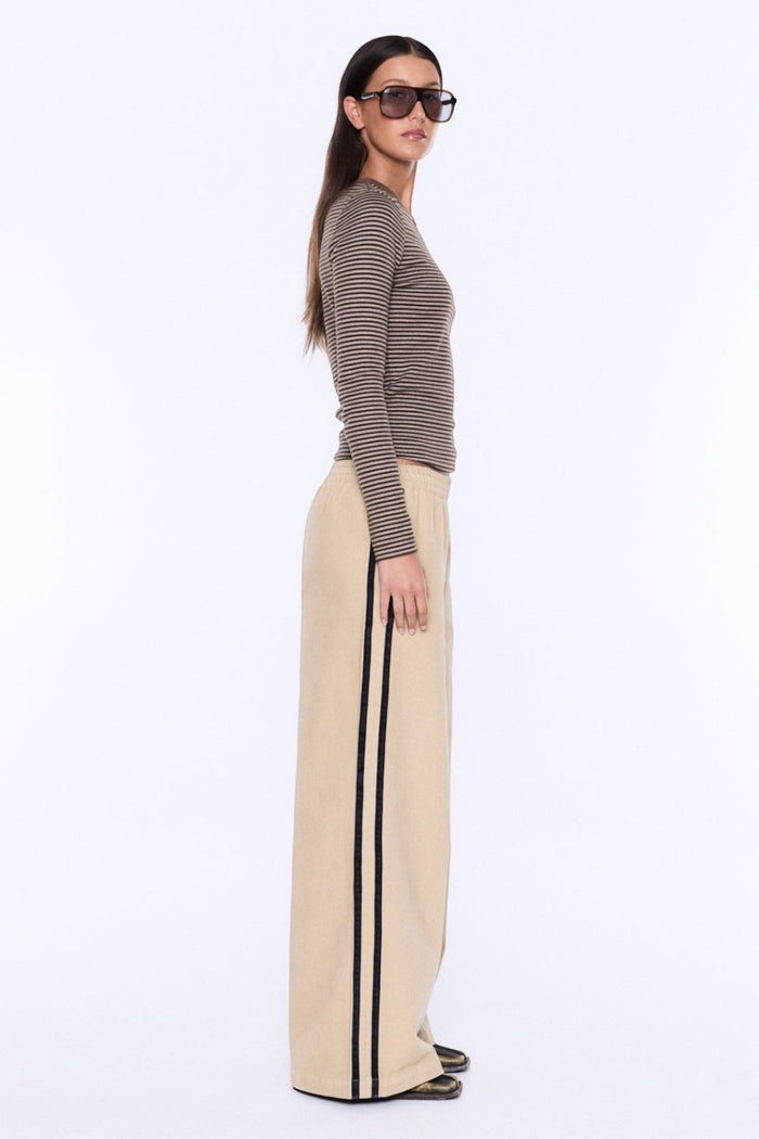 Myla Wide Leg Pant | Wheat