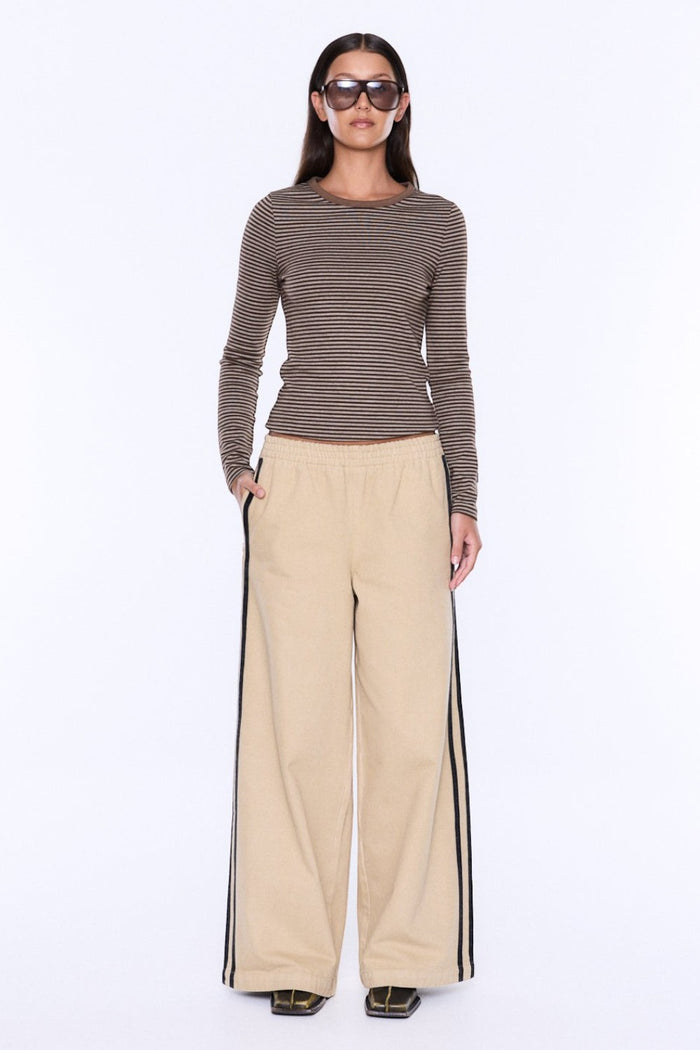 Myla Wide Leg Pant | Wheat