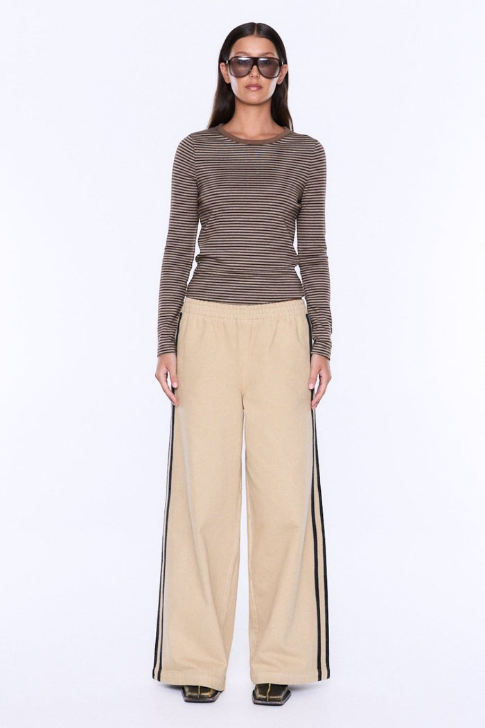 Myla Wide Leg Pant | Wheat