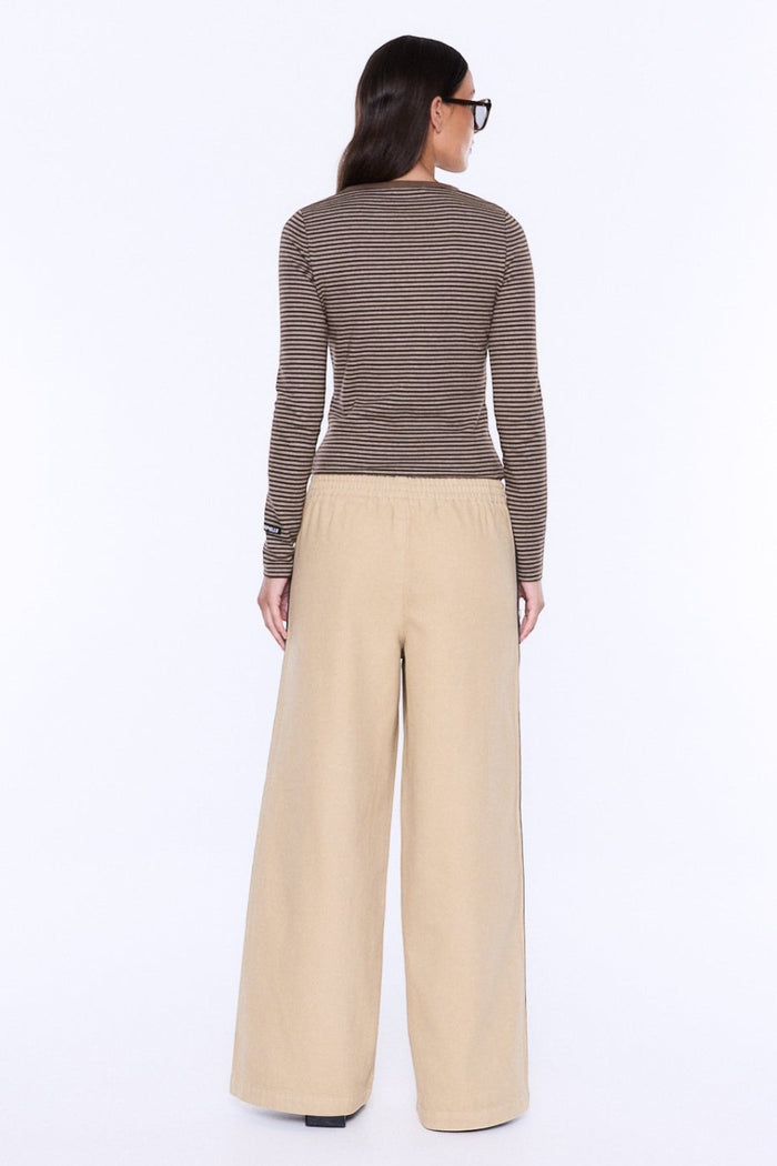 Myla Wide Leg Pant | Wheat