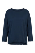 NAM81 Raw Hem 7/8 Top | Bleu