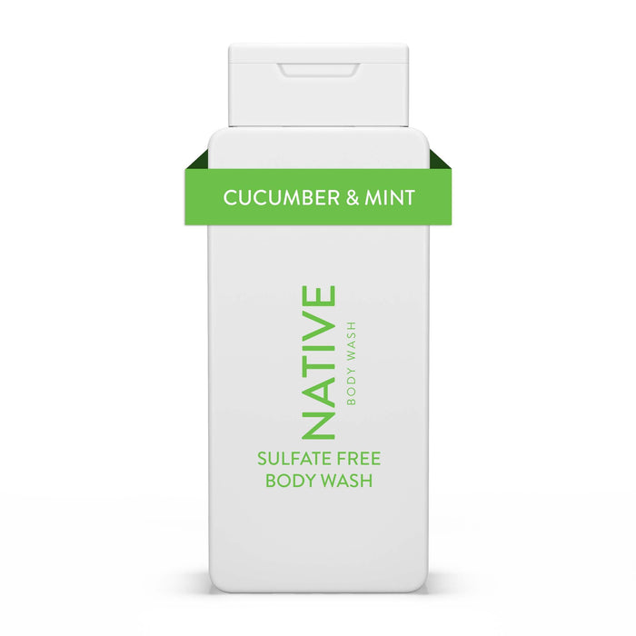 Native Natural Body Wash, Cucumber & Mint, Sulfate Free, Paraben Free, 18 oz