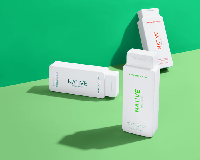 Native Natural Body Wash, Eucalyptus & Mint, Sulfate Free, Paraben Free, 18 oz