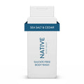Native Natural Body Wash, Sea Salt & Cedar, Sulfate Free, 18 oz