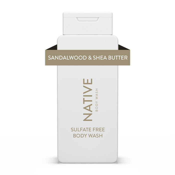 Native Natural Liquid Body Wash, Sandalwood & Shea, Sulfate Free, Paraben Free, 18 oz