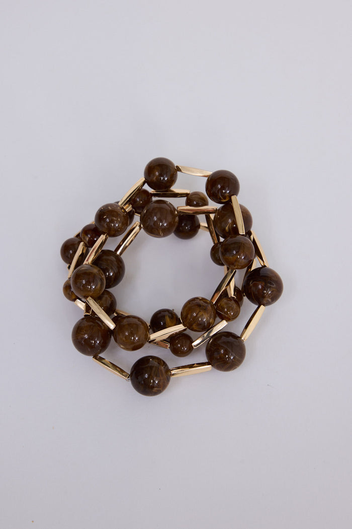 Neela Bracelet Stack | Brown