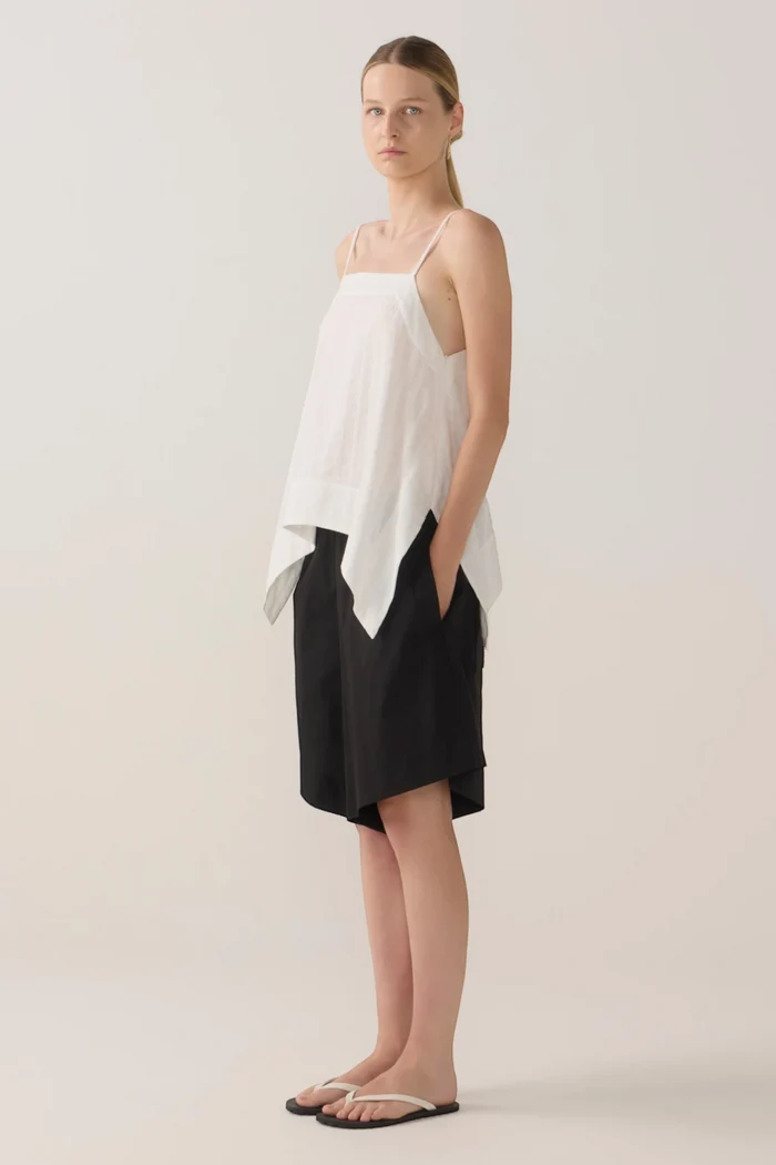 Neena Top | White Check Cotton