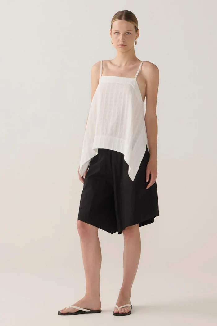Neena Top | White Check Cotton