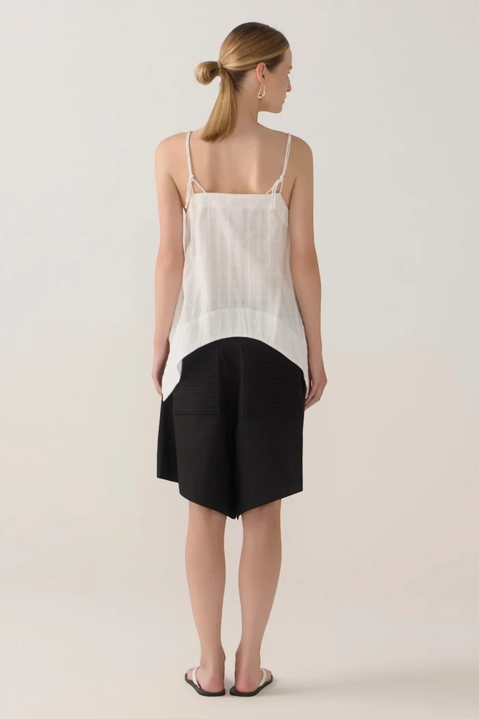Neena Top | White Check Cotton