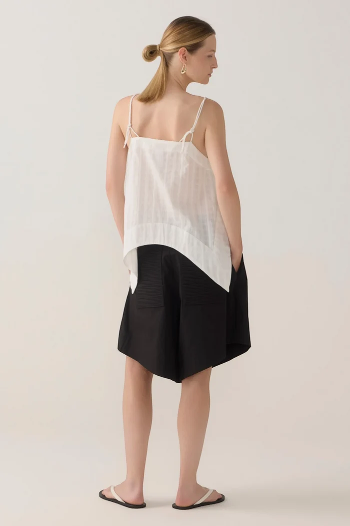 Neena Top | White Check Cotton