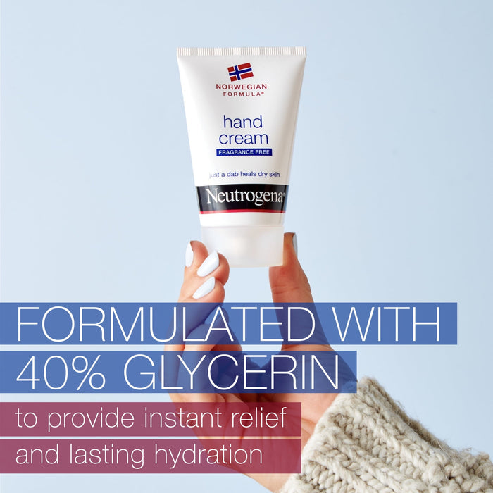 Neutrogena Norwegian Formula Dry Hand and Body Cream, Fragrance-Free Lotion, 2 oz