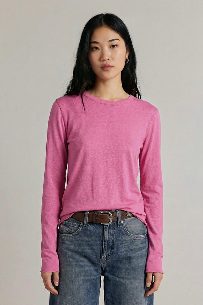 Nova L/S Tee | Pink Carnation
