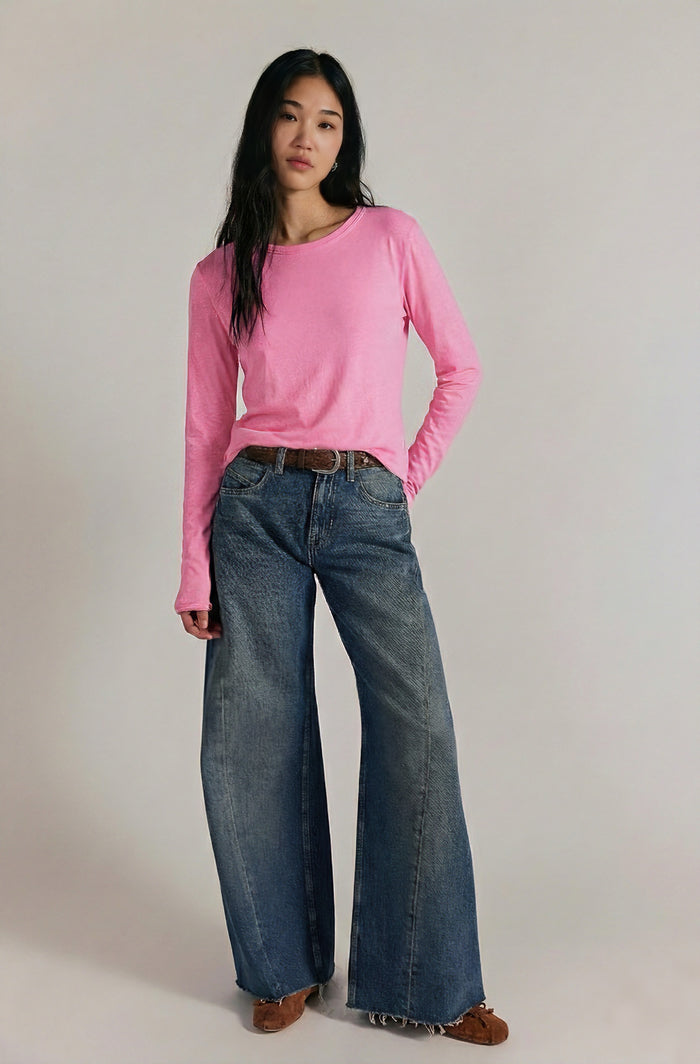 Nova L/S Tee | Pink Carnation