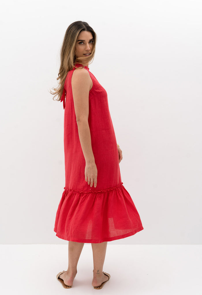 Nusa Dress in Pomegranat
