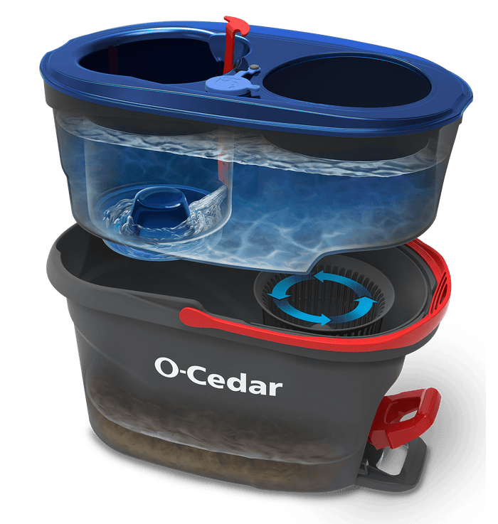 O-Cedar EasyWring RinseClean Spin Mop and Bucket System, Hands-Free System