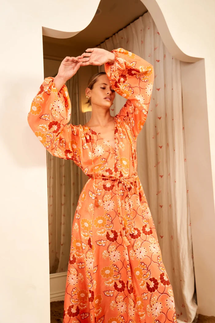 Oceanus Dress in Silk Nora