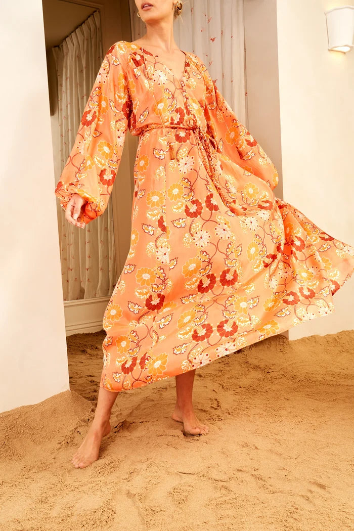 Oceanus Dress in Silk Nora