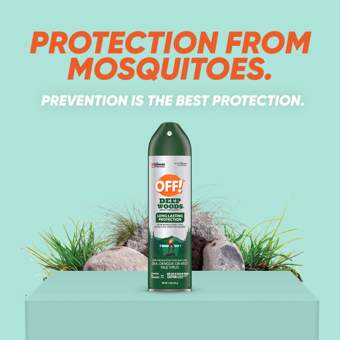 OFF! Deep Woods Insect Repellent V, Up to 8 Hours of Mosquito Protection with DEET, 11 oz