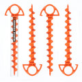 Orange Screw Ground Anchor  - 4/PK