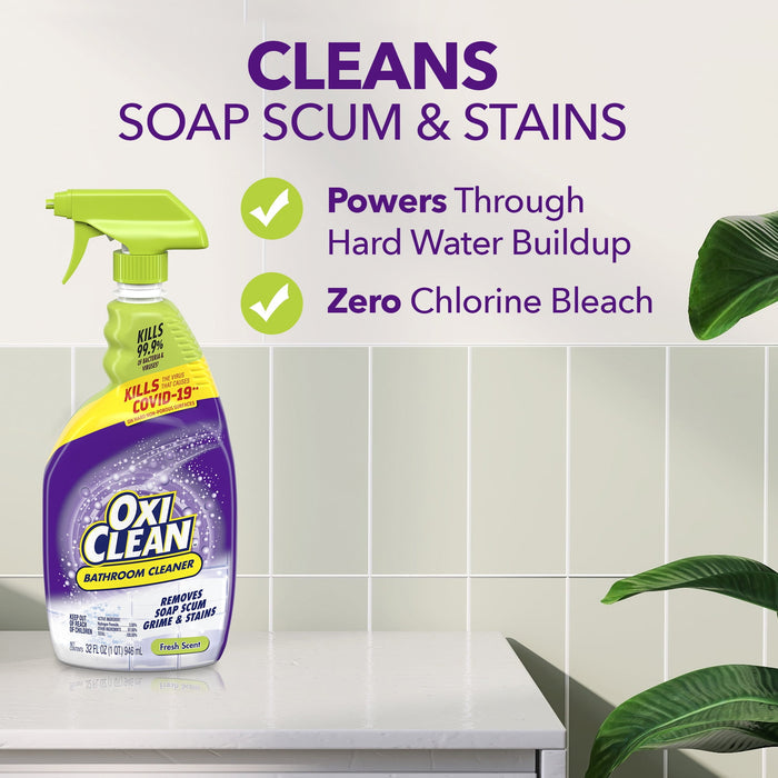 OxiClean Bathroom Cleaner, Shower, Tub & Tile, powered by OxiClean Stainfighters, 32oz.