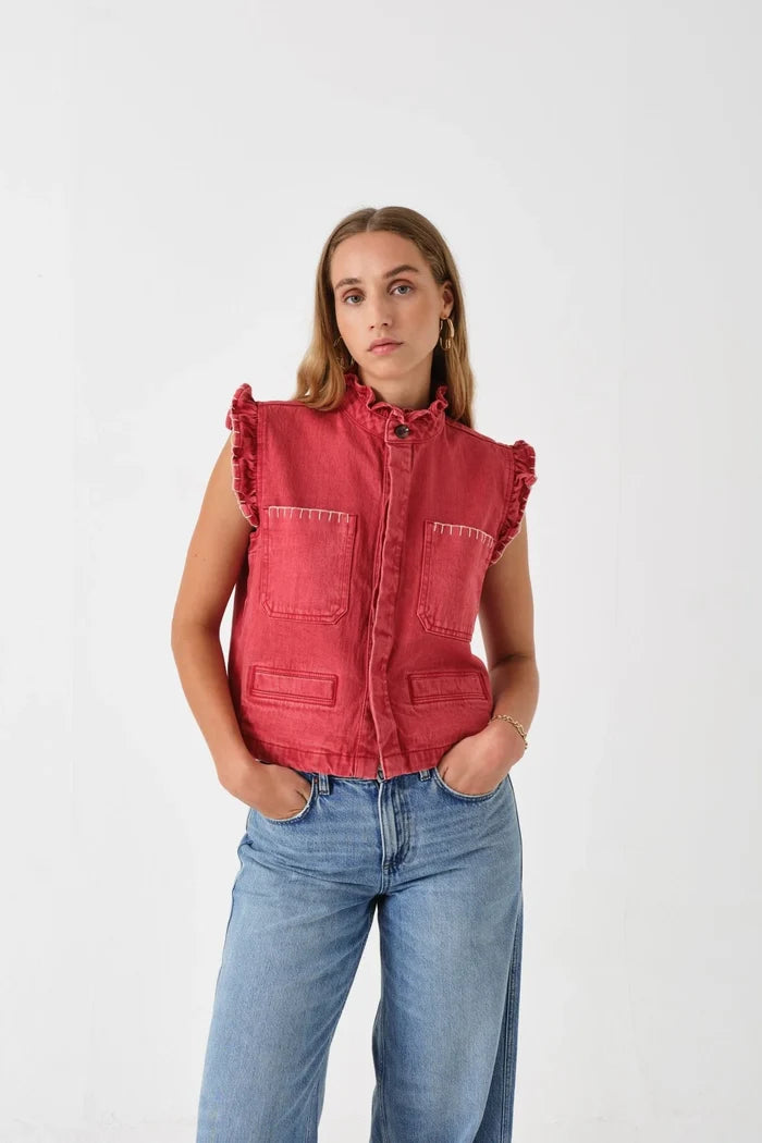 Pablo Waistcoat | Vintage Red