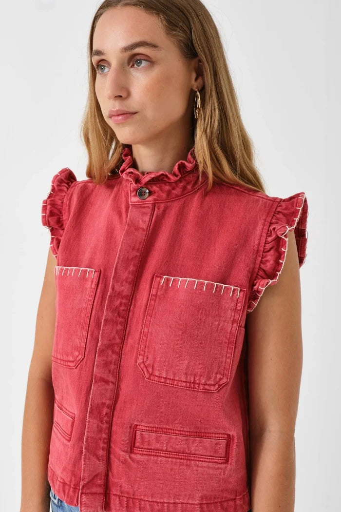 Pablo Waistcoat | Vintage Red