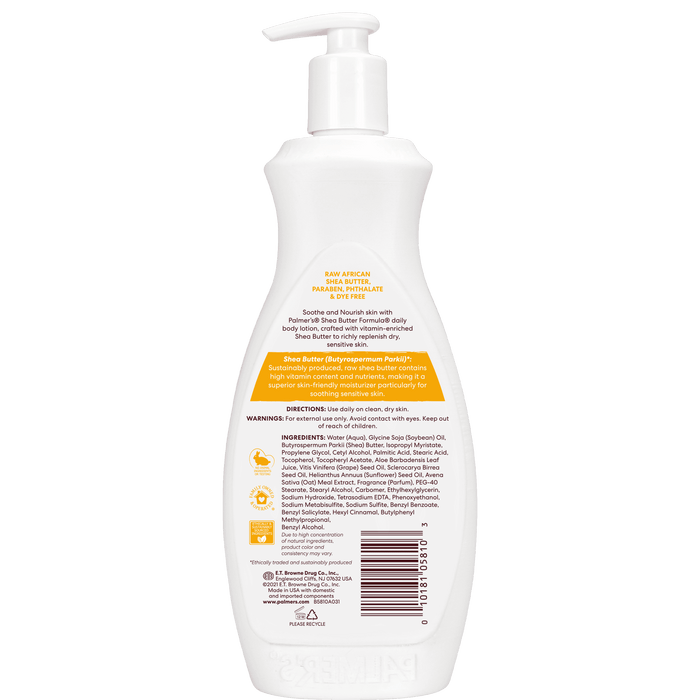 Palmer's Shea Butter Formula Raw Shea Nourishing Body Lotion for Dry Skin, 20 fl.oz.