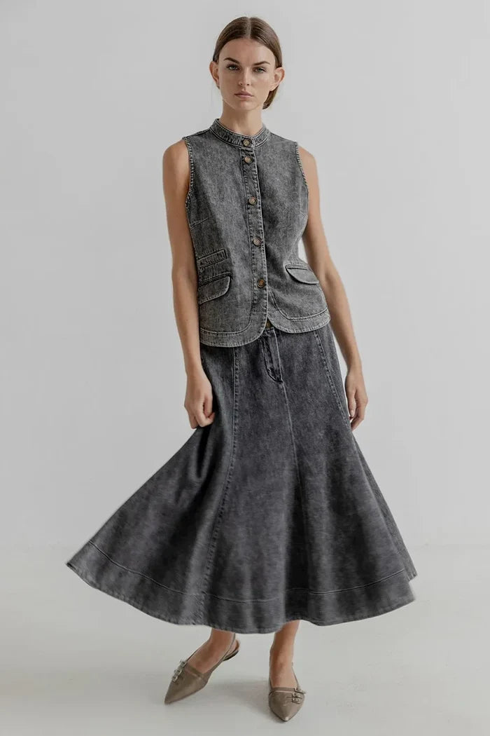 Pam Skirt | Dusky Grey