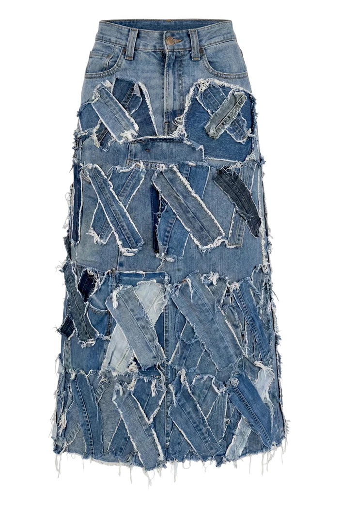 Patched Up Skirt | Vintage Denim