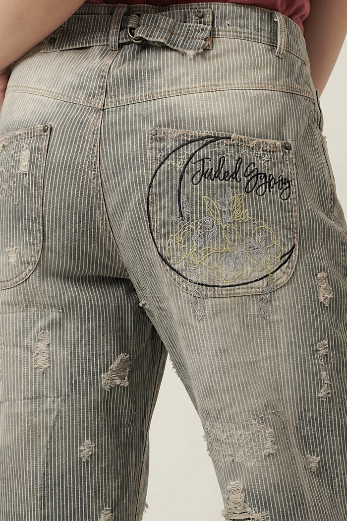 Peace and Love Jeans | Midnight Railroad Stripe