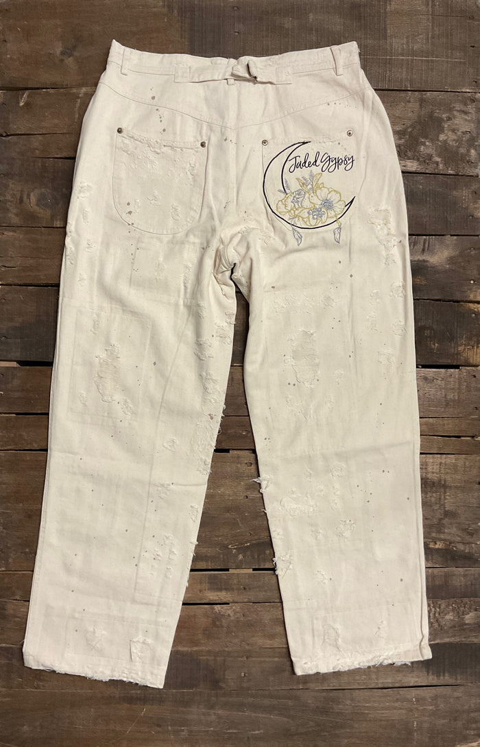 Peace and Love Jeans | Parchment Peace