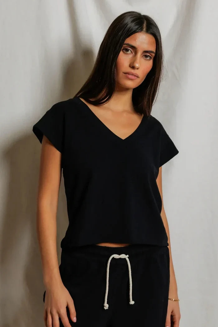 Pearl Japanese Jersey Tee | True Black