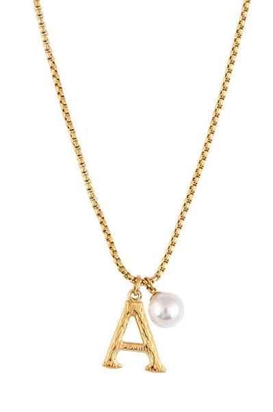 Pearl Letter Necklace