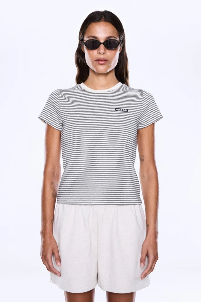 Penny Baby Tee | Black/White Stripe