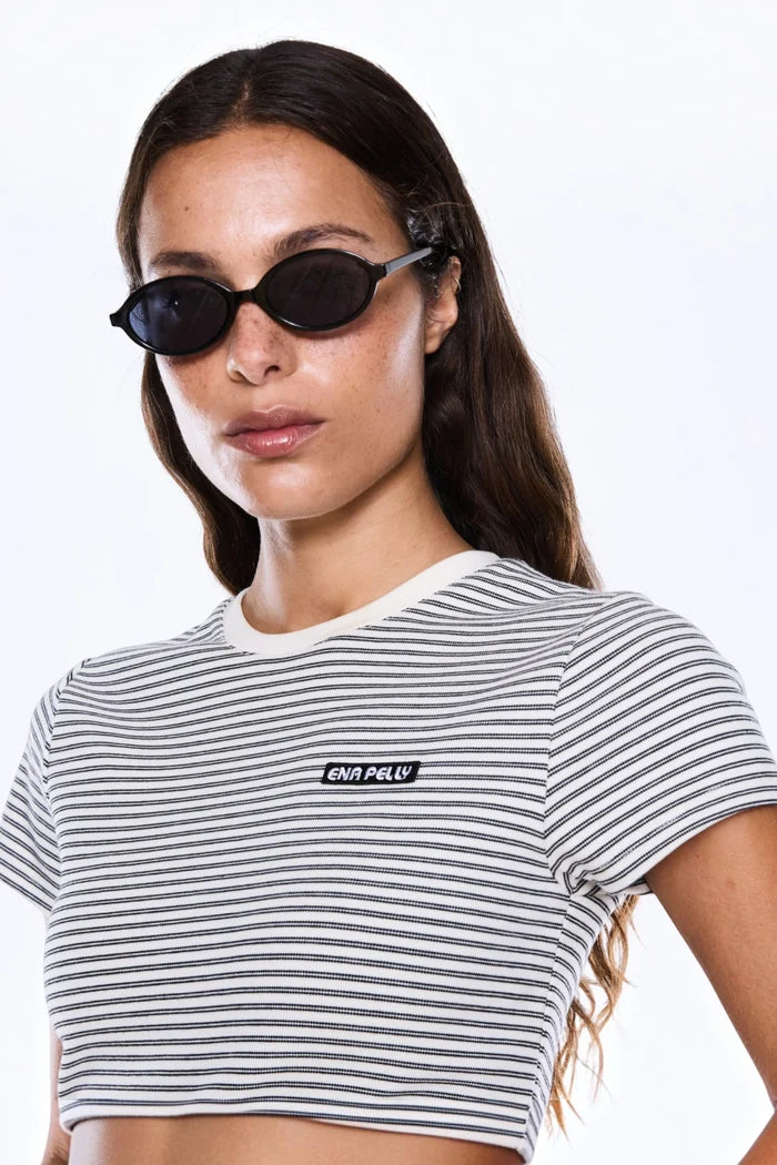 Penny Baby Tee | Black/White Stripe