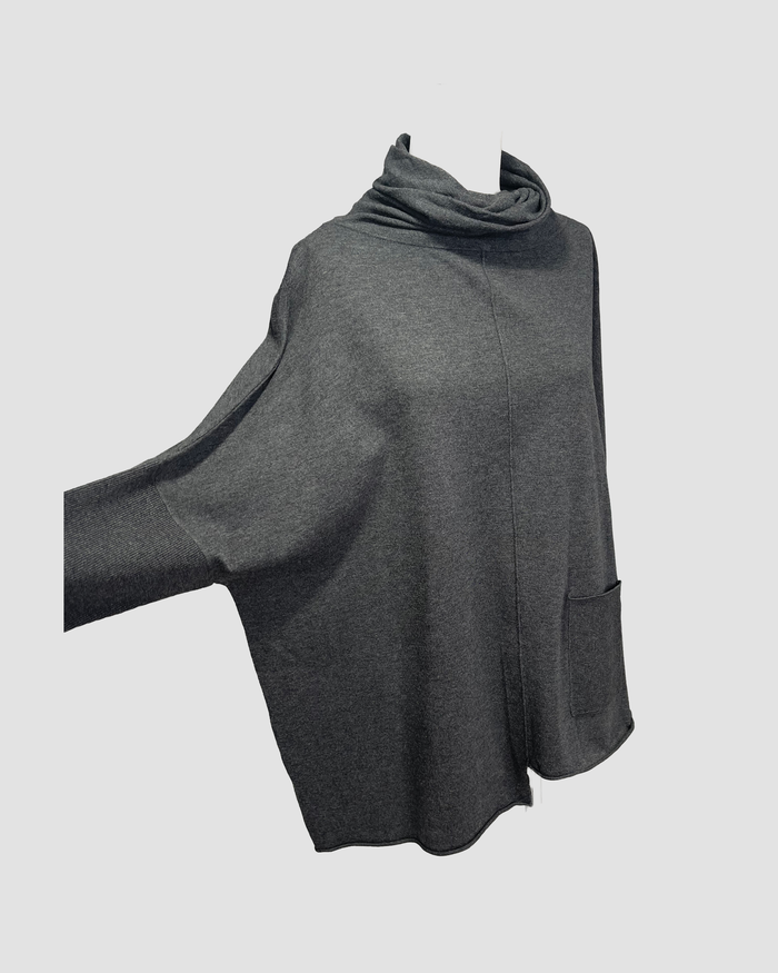 Poly Voly Pullover in Dark Charcoal