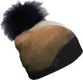 Ponytail Beanie with Navy Pompom - Women’s