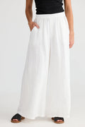 Positano Pant | White Linen