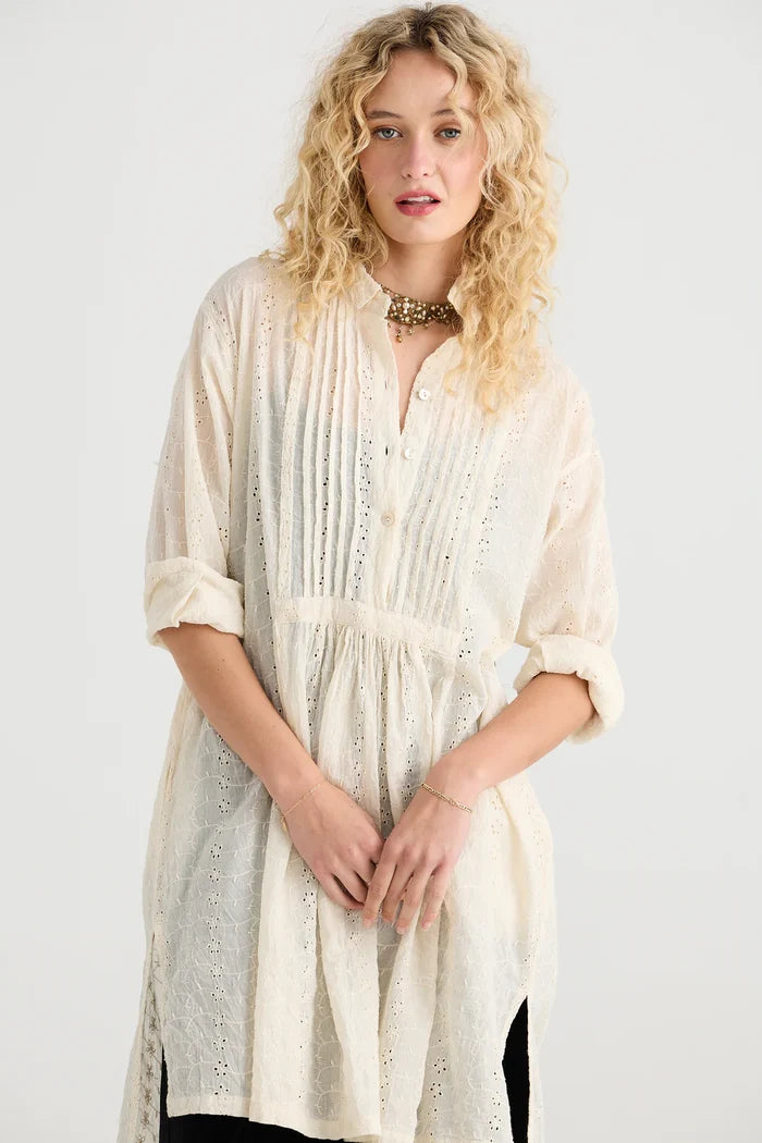 Prairie Lace Shirt | Coconut