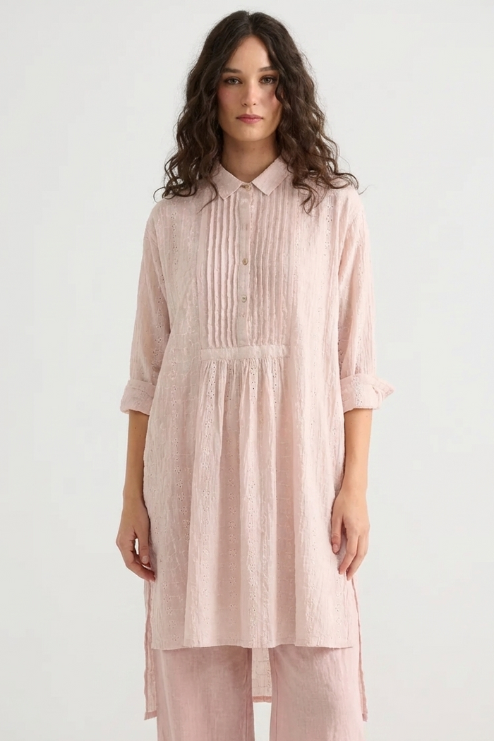 Prairie Lace Shirt | Powder Pink
