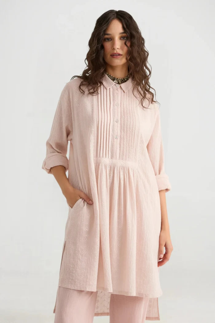 Prairie Lace Shirt | Powder Pink
