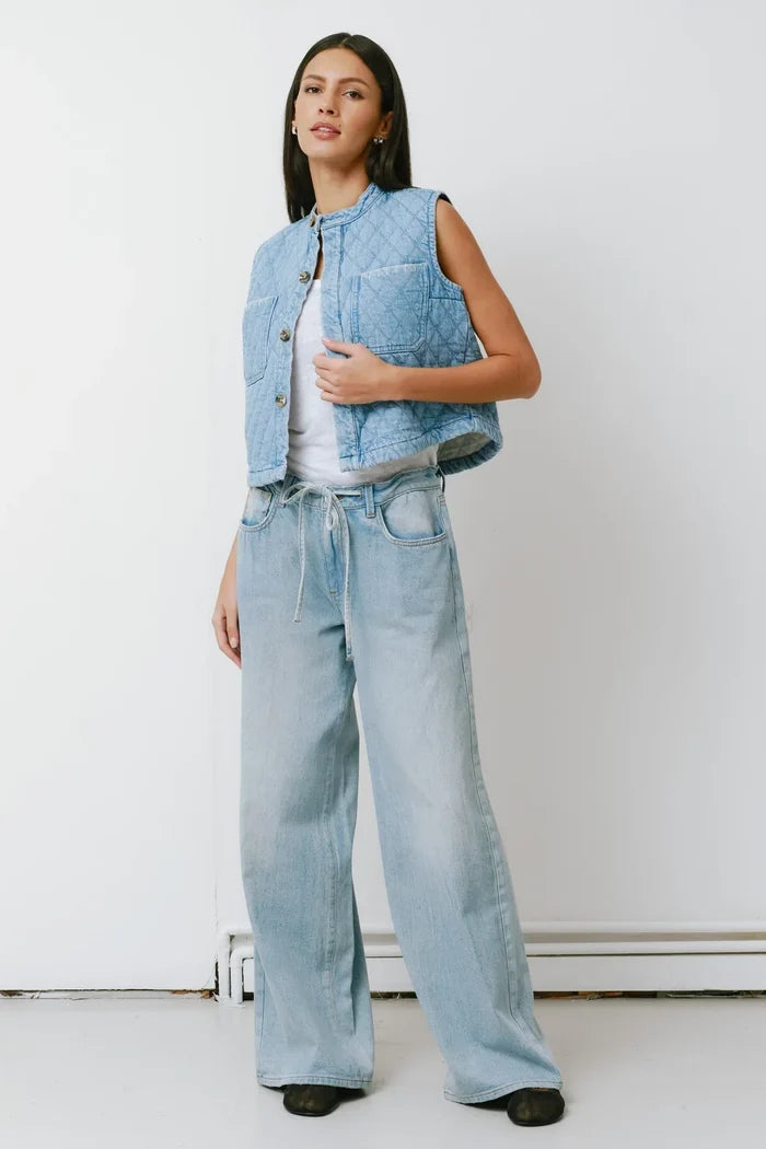 Quilted Pablo Vest | Summer Sky