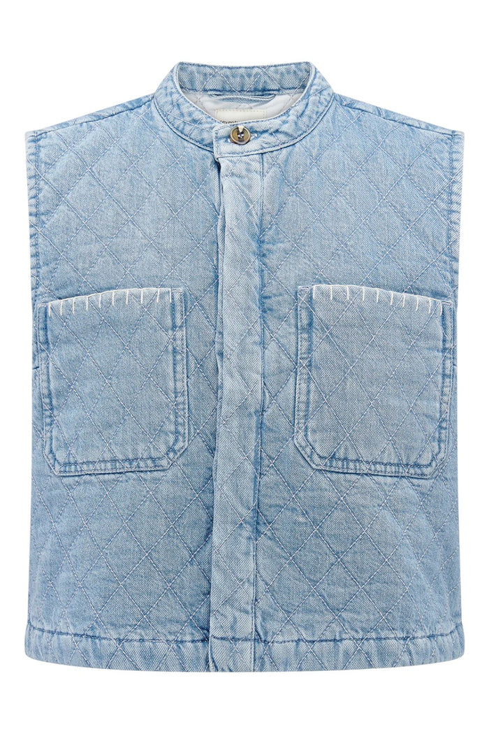 Quilted Pablo Vest | Summer Sky